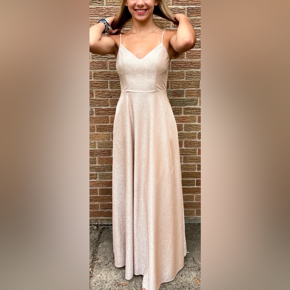 Windsor Adjustable Spaghetti Strap Shimmering Cha… - image 2